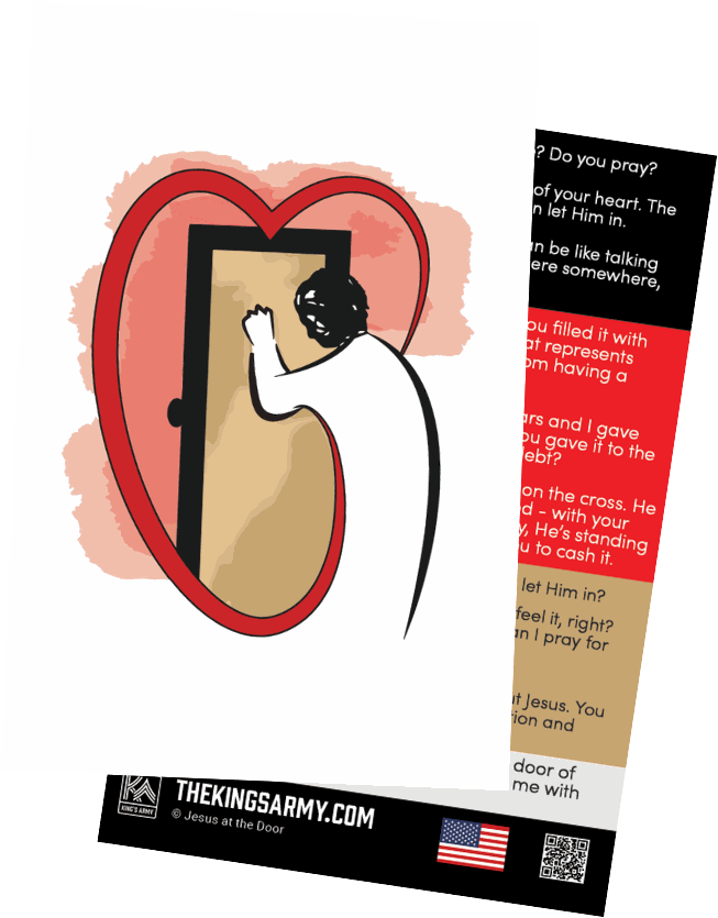 The Jesus At The Door gospel-sharing card